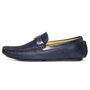 navy driving moccasins